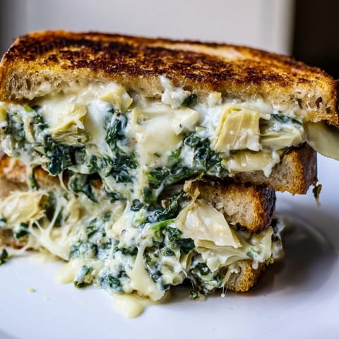 Spinaca alcachofa queso fundido