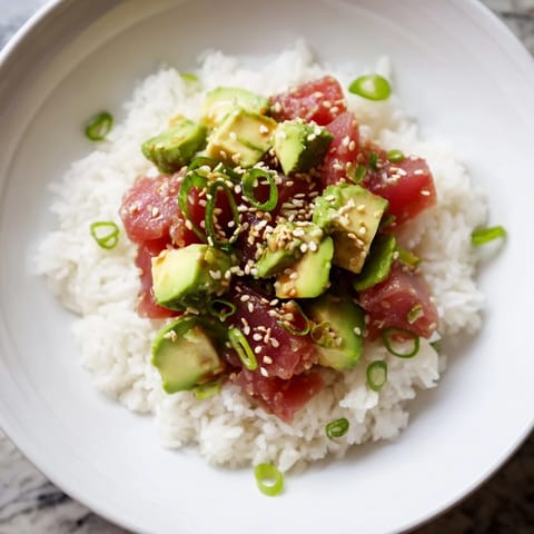 Tuna Avocado Rice Bowl