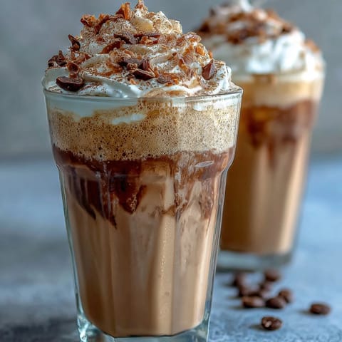 Frappuccino de Vainilla con Espuma de Coco Tostado: mezcla helada de café y vainilla, coronada con espuma de coco dorada y tostada.  
