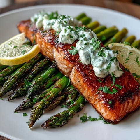 Salmon mantequilla ajo esparragos