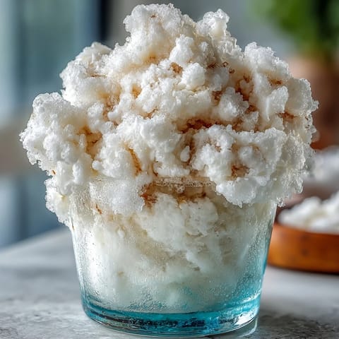 TikTok Cloud Slushie: refrescante bebida helada con soda de limón, leche condensada y hielo triturado.