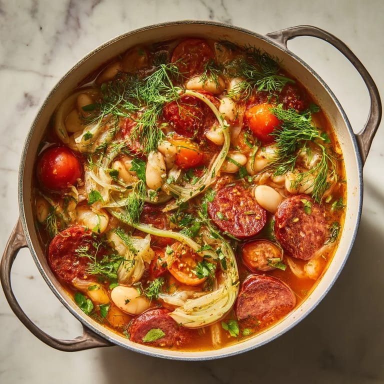 Una cacerola llena de verduras y carne.