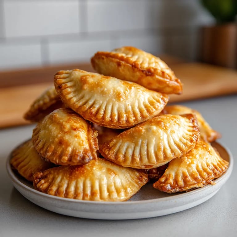 Un plato con un montón de empanadas.