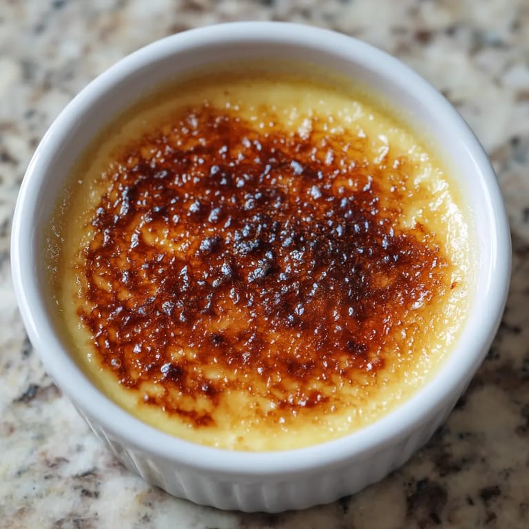 Catalan cream with burnt sugar top.