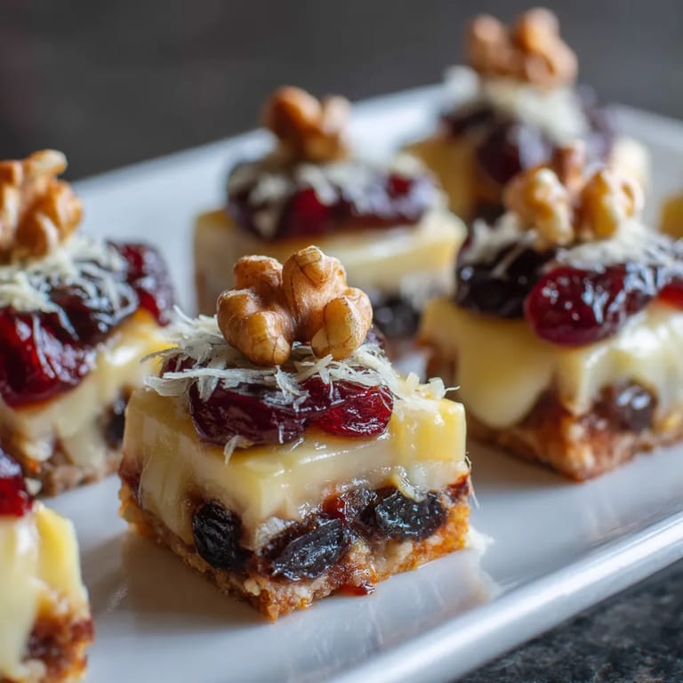 Plate of food with cheese, quince and nuts.