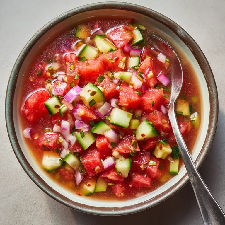 Gazpacho de Sandía y Tomate.