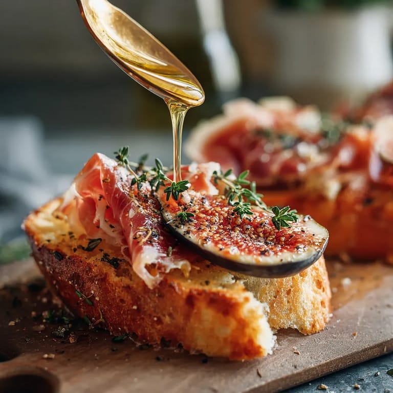 Fig and Walnut Bread with Iberian Ham.