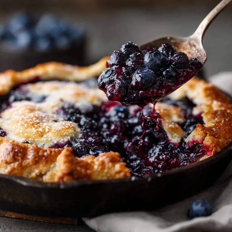 Un plato de galette de arándanos azules.