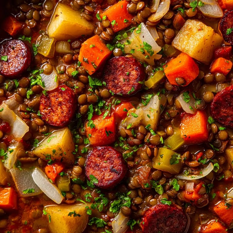 Lentejas con chorizo.