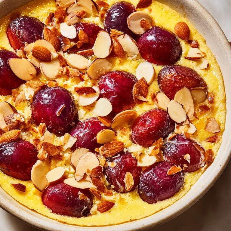Un plato de frutas con almendras y nueces.
