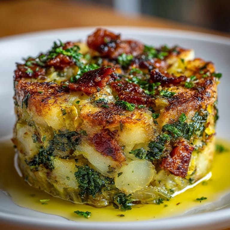 Sabor rústico del Trinxat de la Cerdanya: imagina el aroma tentador de un plato catalán hogareño.
