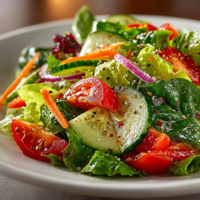 Preparando una ensalada mixta sencilla, una explosión de sabores frescos y texturas.
