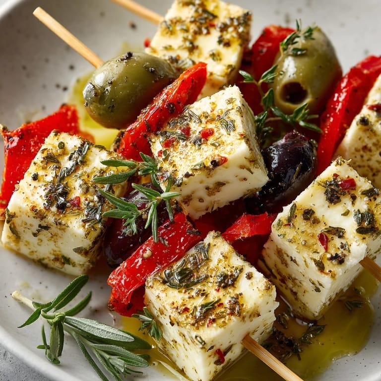 Bocadillos de fiesta hechos con queso manchego. Los pinchos de tapas de queso manchego lucen festivos y sabrosos.