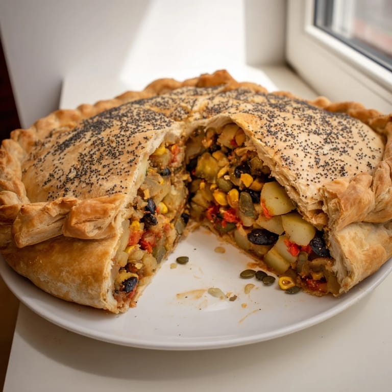 Deliciosos pasteles de empanada vegana, ideales con salsa o dip de yogurt.