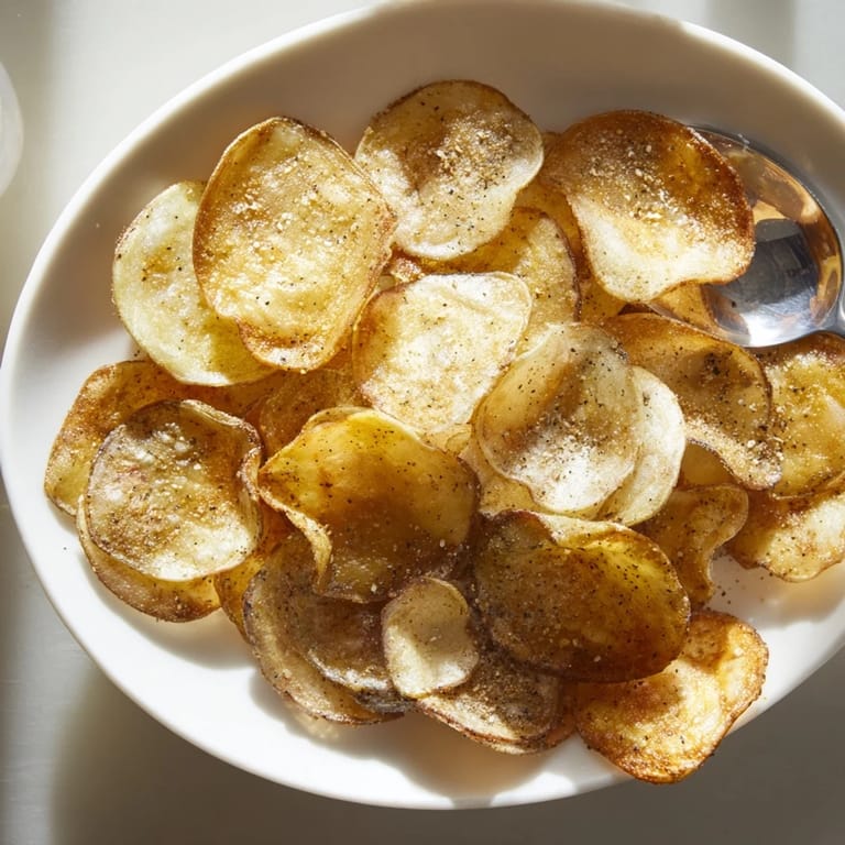 Patatas bravas acompañadas de salsa ardiente y aliño de pepinillo casero.