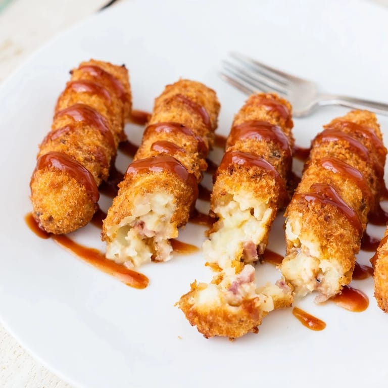 Variedad 2: Croqueta de pastel dulce y picante, perfecta para un sabroso aperitivo.