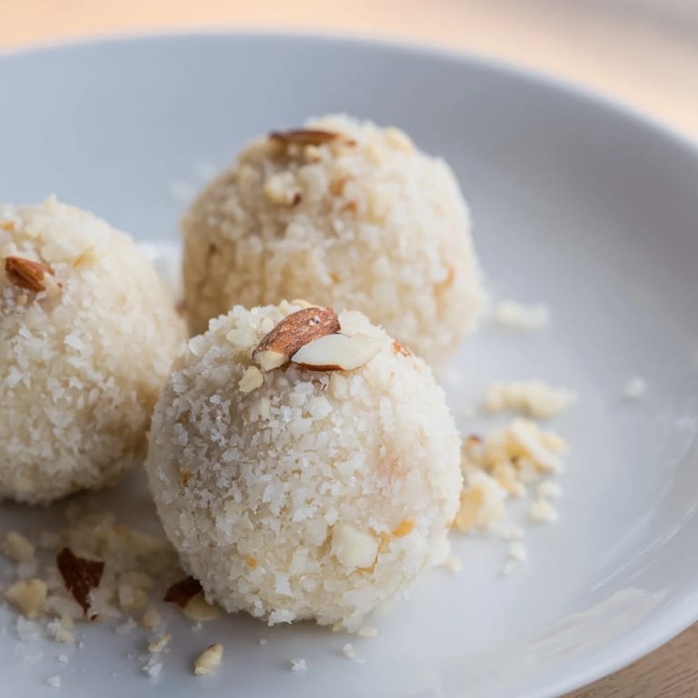 Golden discs of Quick Mazapán almond candy, sprinkled with sea salt for a delightful contrast.