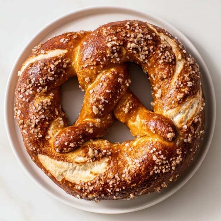 A close-up of freshly baked Bretzels Anneau de Fête, showing their beautiful pretzel shape and texture.