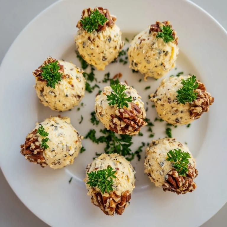 Acorn Shaped Cheese Ball Bites, festive appetizer perfectly shaped with nutty pecan and herb coating.