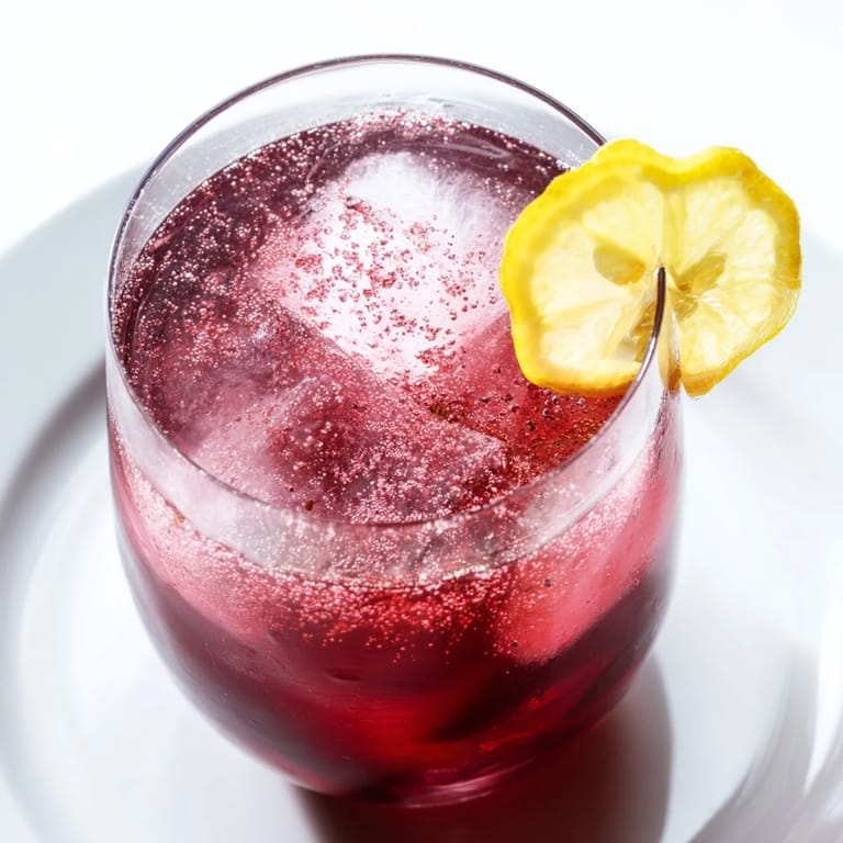 Perfectly chilled Sleepy Girl Mocktail, a vibrant red drink with fizz, ready to soothe you to sleep.