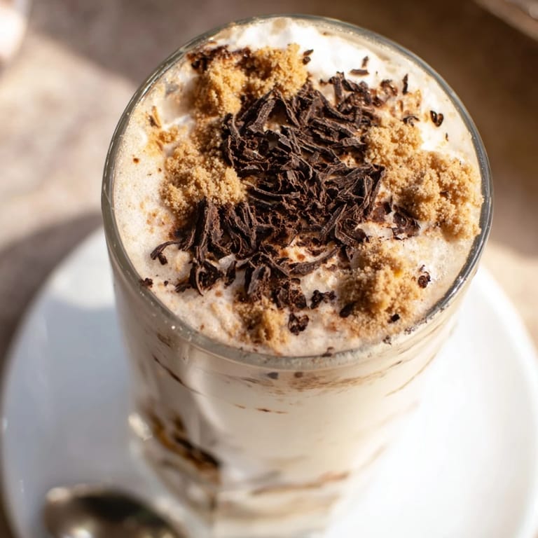 Indulgent tiramisu latte with whipped mascarpone cream, served cold and garnished beautifully.