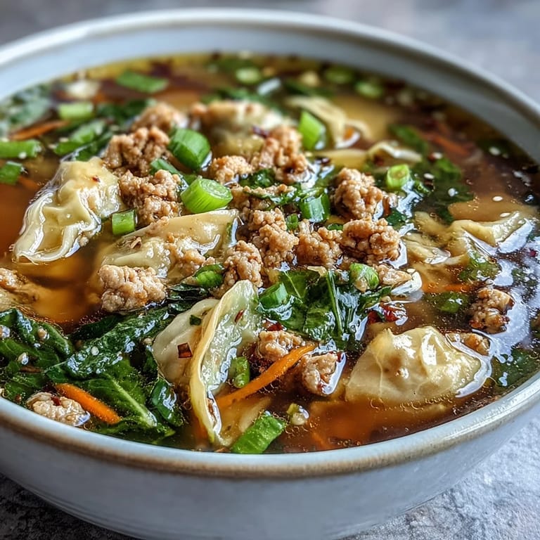 Ingredientes para sopa de rollo frito listos: repollo, zanahoria, cerdo y especias sobre superficie de madera.