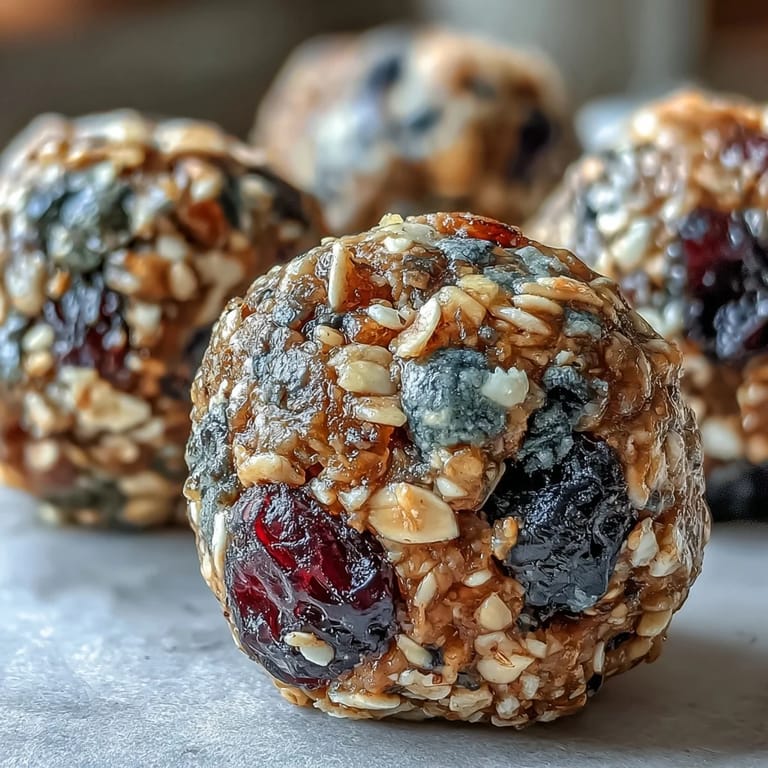 Bright Lemon Blueberry Energy Bites sweetened naturally with dates and lemon zest.
