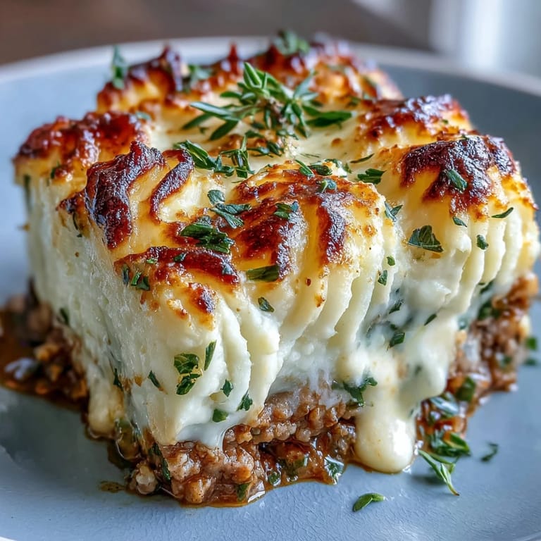 Deliciosa cazuela de pastor de pavo con verduras salteadas y cubierta cremosa de coliflor.