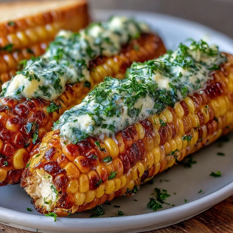 2. Juicy BBQ corn on the cob, lightly charred and coated in savory herb butter for a summer side dish.