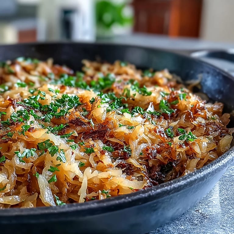 Chucrut salteado rápido, un guarnición vegano y fácil para complementar tus comidas.