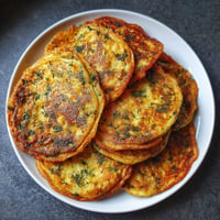 Plate of food with a green topping.